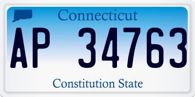 CT license plate AP34763