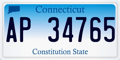 CT license plate AP34765