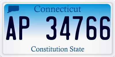 CT license plate AP34766