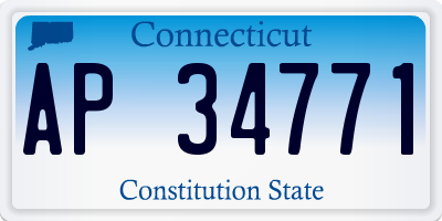 CT license plate AP34771