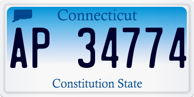 CT license plate AP34774