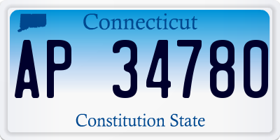 CT license plate AP34780