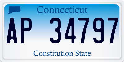 CT license plate AP34797
