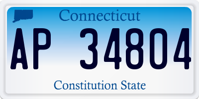 CT license plate AP34804