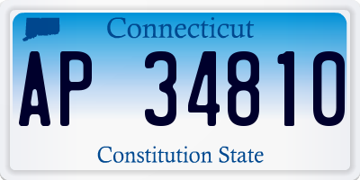 CT license plate AP34810