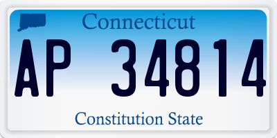 CT license plate AP34814