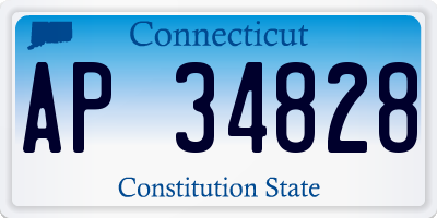 CT license plate AP34828