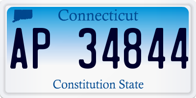 CT license plate AP34844