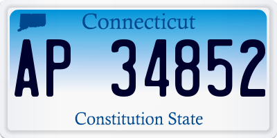 CT license plate AP34852