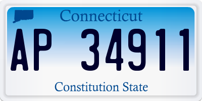 CT license plate AP34911