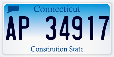 CT license plate AP34917