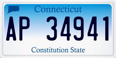 CT license plate AP34941