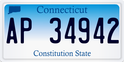 CT license plate AP34942