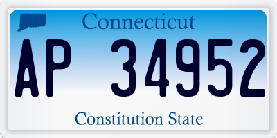 CT license plate AP34952