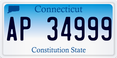 CT license plate AP34999