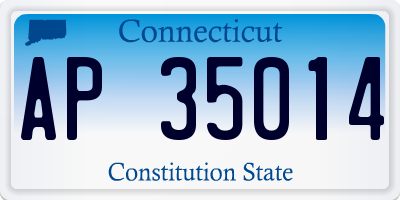 CT license plate AP35014