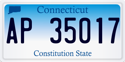 CT license plate AP35017