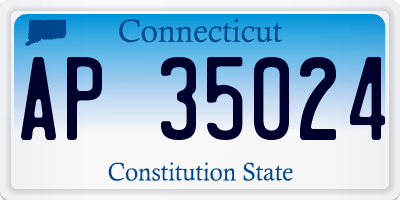 CT license plate AP35024