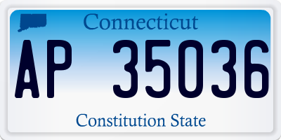 CT license plate AP35036