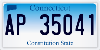 CT license plate AP35041