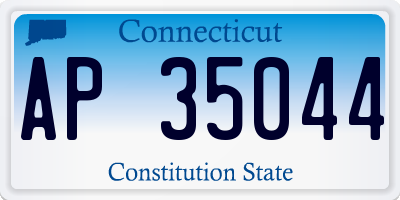 CT license plate AP35044