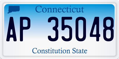 CT license plate AP35048
