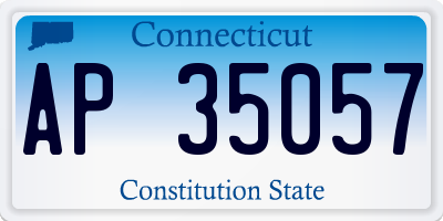 CT license plate AP35057