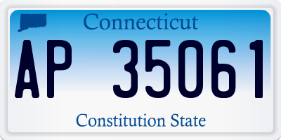 CT license plate AP35061