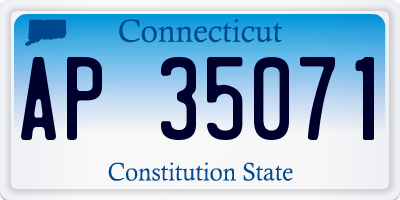 CT license plate AP35071