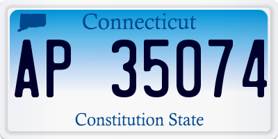 CT license plate AP35074