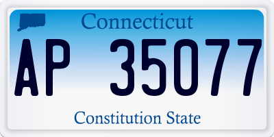 CT license plate AP35077