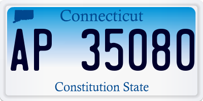 CT license plate AP35080