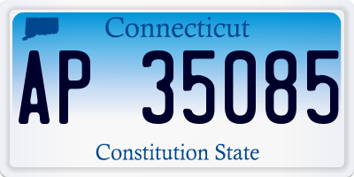 CT license plate AP35085