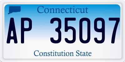 CT license plate AP35097