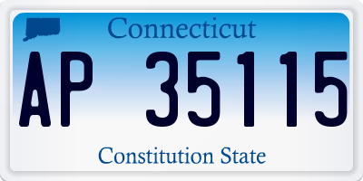 CT license plate AP35115