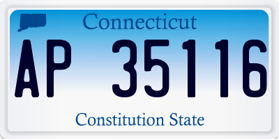 CT license plate AP35116