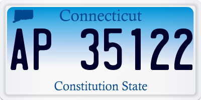 CT license plate AP35122