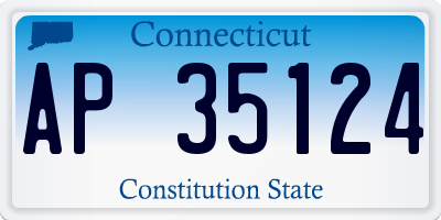 CT license plate AP35124