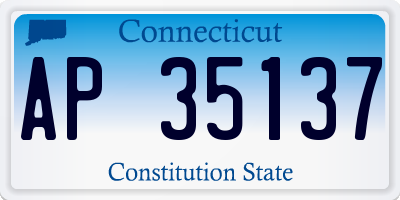 CT license plate AP35137