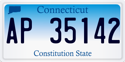 CT license plate AP35142