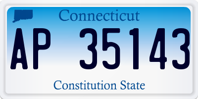 CT license plate AP35143