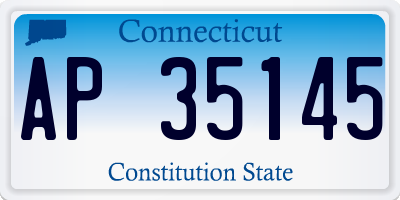 CT license plate AP35145