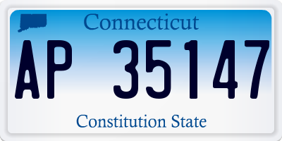 CT license plate AP35147