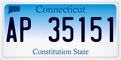 CT license plate AP35151