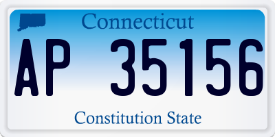 CT license plate AP35156