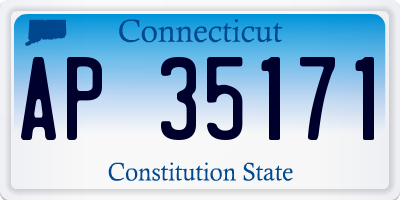CT license plate AP35171