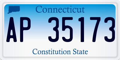 CT license plate AP35173