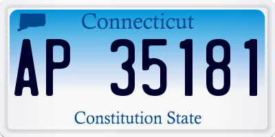 CT license plate AP35181