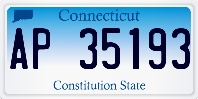 CT license plate AP35193