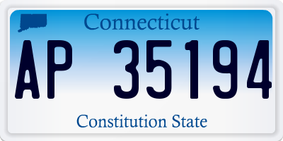 CT license plate AP35194